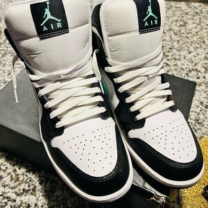 Jordan Black and White High-Top Sneakers
